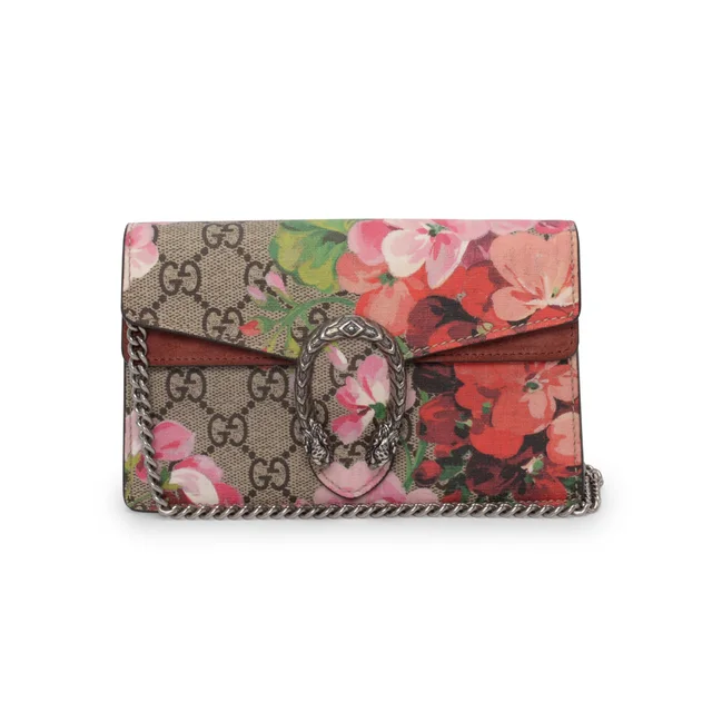 Gucci GG Blooms Super Mini Dionysus Bag in Pink Suede from Blue Spinach