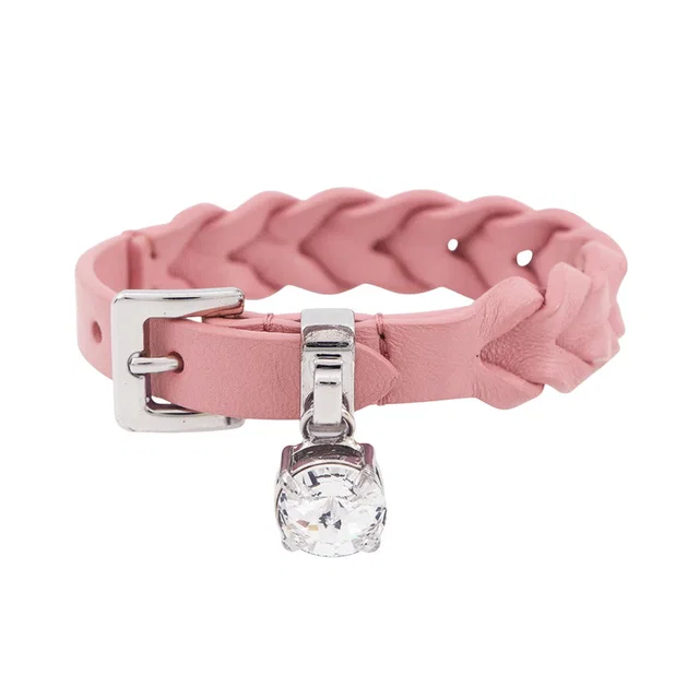 Miu Miu Crystal Bracelet Intreccio Bracelet Pink5IB320_2D8K_F0028 Nappa Leather in Nappa leather from GALLERY RARE