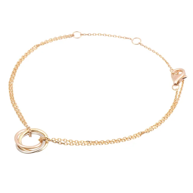 Cartier 18K Baby Trinity Bracelet Yellow Gold/Pink Gold/White Gold in White from VINTAGE QOO TOKYO, photo 2 of 2
