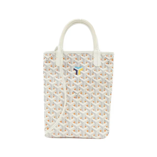 Goyard Poitier Claire Vois Bag in BLANC+ORANGE coating canvas from KOMEHYO