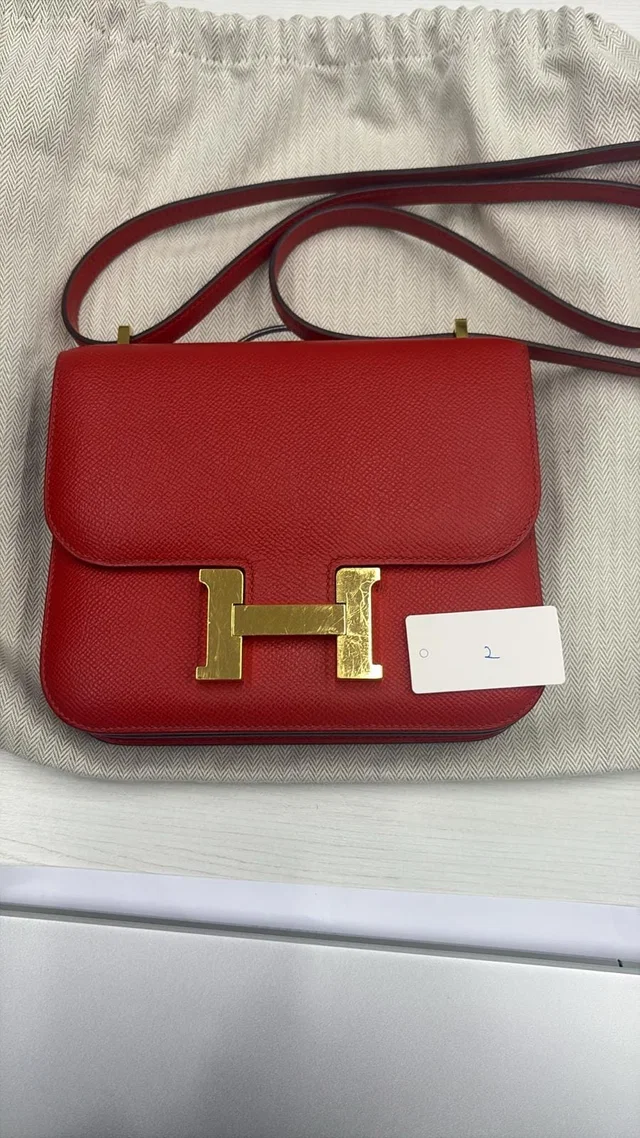 Hermès Rouge de coeur Epsom Constance 3 Shoulder Bag MS 211 KB BK2 in Red Epsom leather from Luxury Promise