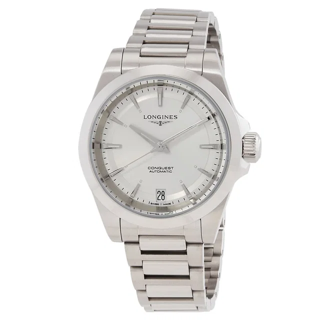 Longines Conquest Automatic Silver Dial Unisex Watch L3.430.4.72.6 in silver|gray from Jomashop.com