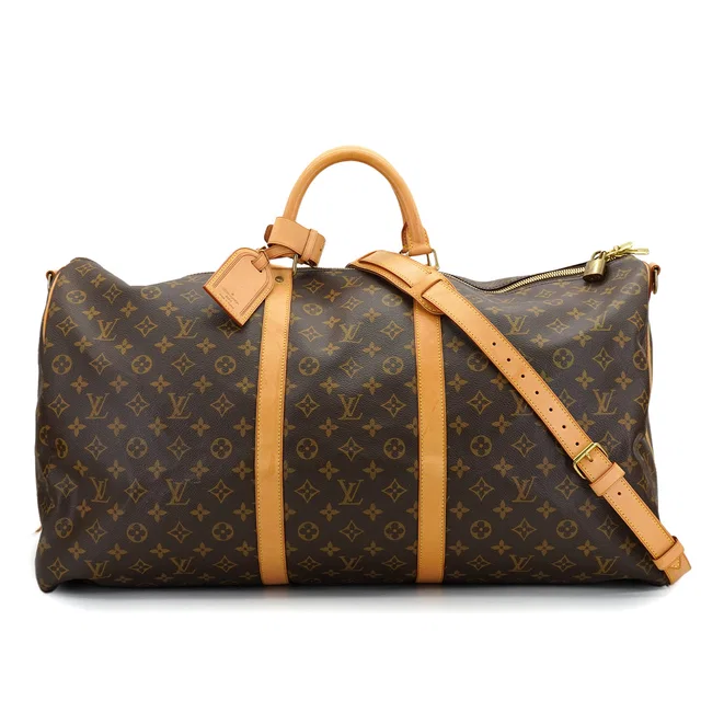 Louis Vuitton Monogram Keepall Bandouliere 60 Luggage Brown M41412 in Brown Coated canvas from Luxury Promise