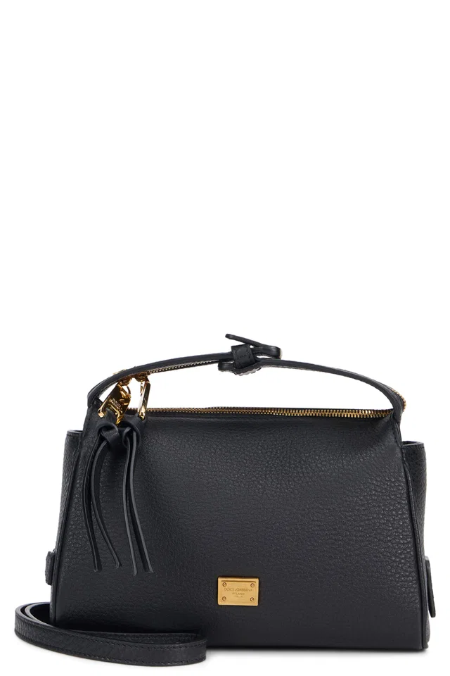 Dolce & Gabbana Vittoria Shoulder Bag — Black Leather in Black Leather from HEWI