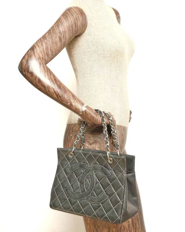 Chanel CC Chain Tote Bag in Woven leather from A Retro Tale, photo 8 of 8