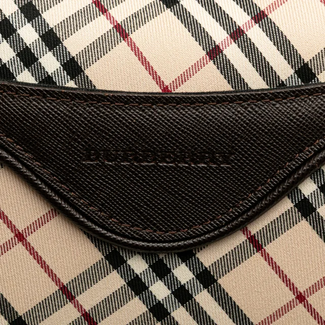 Beige Burberry Nova Check Canvas Shoulder Bag in Beige Canvas from Designer Revival, photo 6 of 13