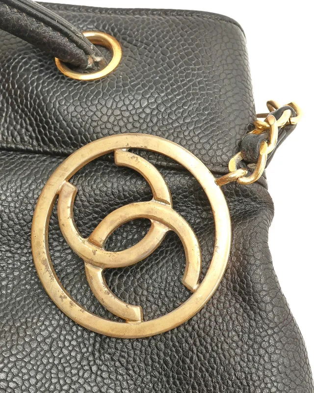 Chanel CC Caviar Tote Bag in Caviar leather from A Retro Tale, photo 6 of 10