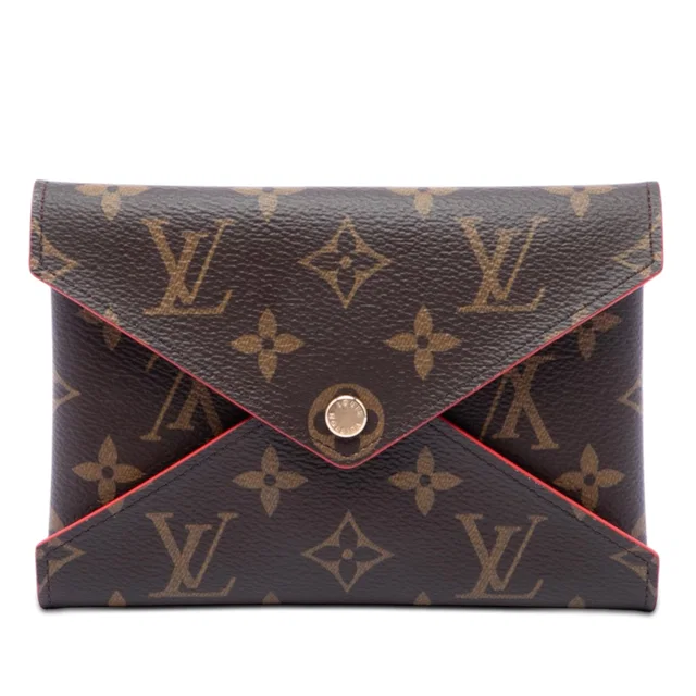 Brown Louis Vuitton Monogram Pochette Kirigami MM Clutch Bag in Brown Coated canvas from Designer Revival