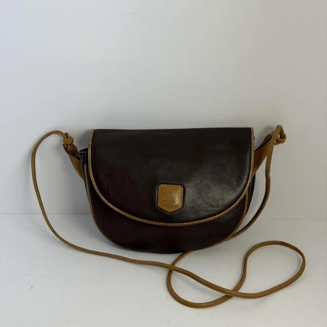Celine Women's Crossbody bags - Brown in red|brown from Depop, photo 1 of 1