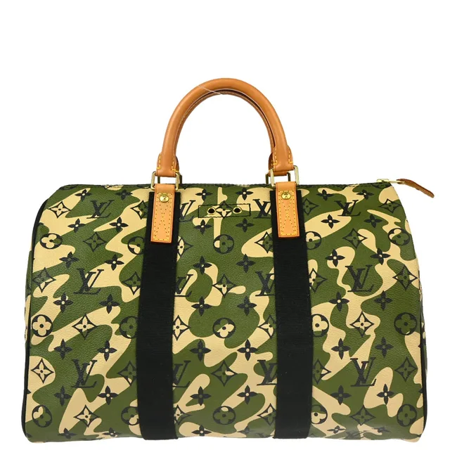 Louis Vuitton 2008 Green Monogramouflage Speedy 35 Handbag M95773 in Green Canvas from AMORE Vintage Tokyo