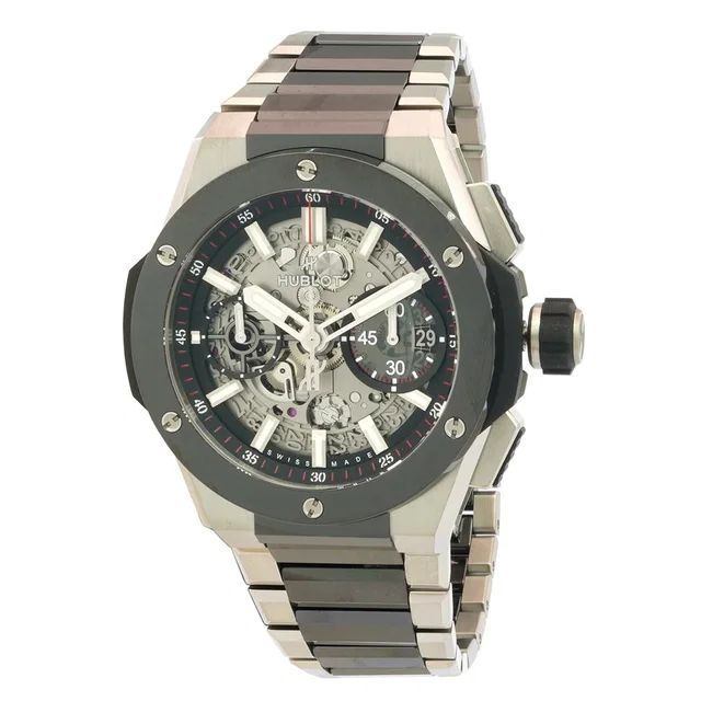 Hublot Big Bang Chronograph Skeleton Dial Mens Watch 451.NM.1170.NM in black|gray Ceramic from Jomashop.com