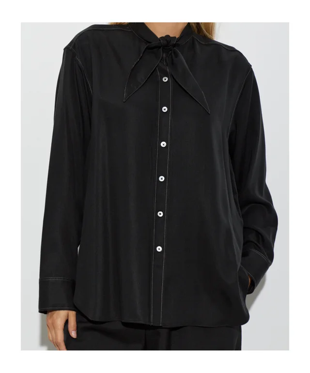 Paul Smith Tie-Neck Oversized Shirt, photo 2 of 5 from SENSER