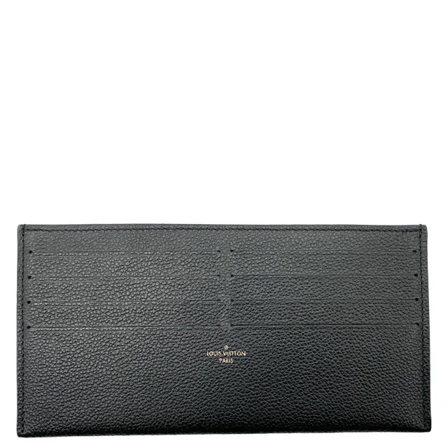 Louis Vuitton Felicie Calfskin Leather Insert Card Holder Black in Black Calfskin from Dallas Designer Handbags
