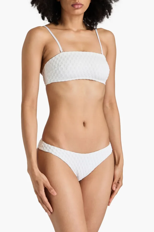 Zimmermann Raie Textured Bandeau Bikini Top, photo 10 of 10 from THE OUTNET