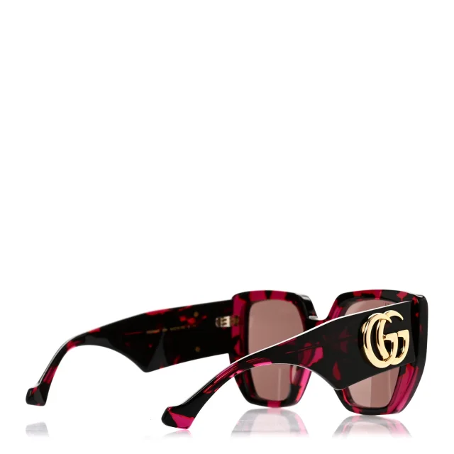Gucci Acetate Square Frame Sunglasses GG0956S Black Pink in Black from FASHIONPHILE, photo 4 of 7