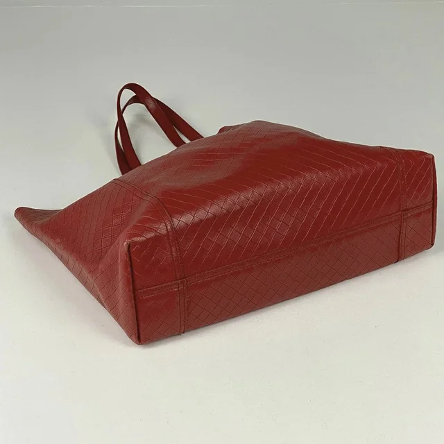 Bottega Veneta Leather Tote Shoulder Intreccio Mirage Bag in red Leather from Poshmark