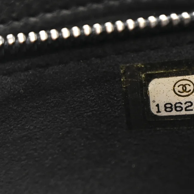 Chanel Boy Reverso Mini Pochette Black in Black Calfskin from FASHIONPHILE, photo 7 of 12