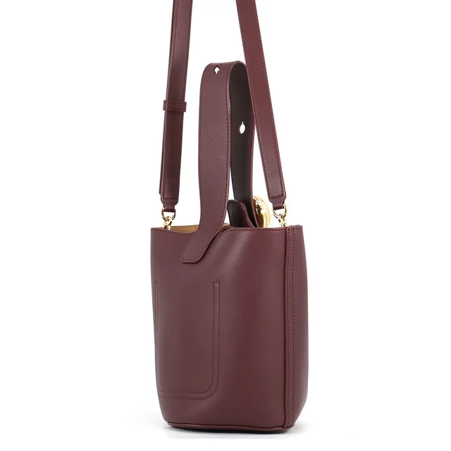 Loewe Anagram Pebble Baguette Bag Bordeaux Leather Size Mini in Burgundy Leather from GALLERY RARE, photo 2 of 2