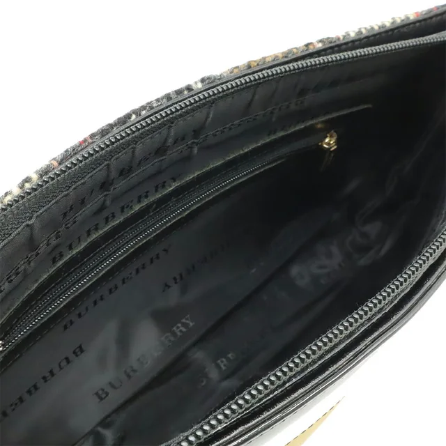 Burberry Wool Patent Leather Suede Shoulder Bag in Patent leather from LuxUness, photo 2 of 2