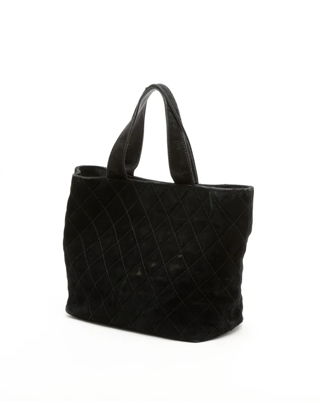 Chanel CC Quilted Suede Tote Bag in Suede from A Retro Tale, photo 3 of 11