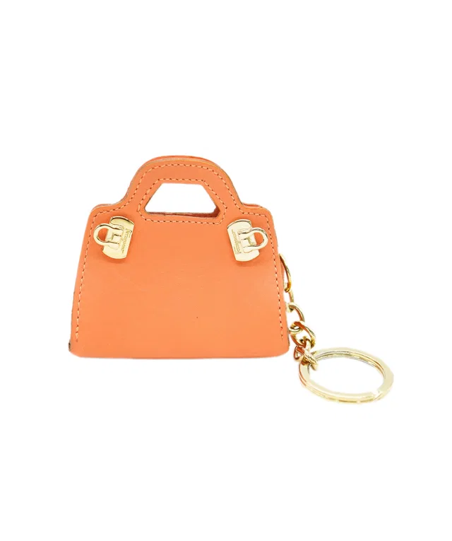 Ferragamo Charm Leather Orange Auth 70783 in Orange Leather from Luxury Promise