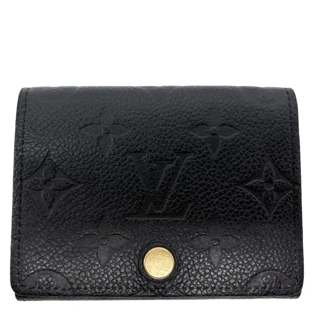 Louis Vuitton Monogram Empreinte Leather Business Card Holder Black in Black Leather from Dallas Designer Handbags