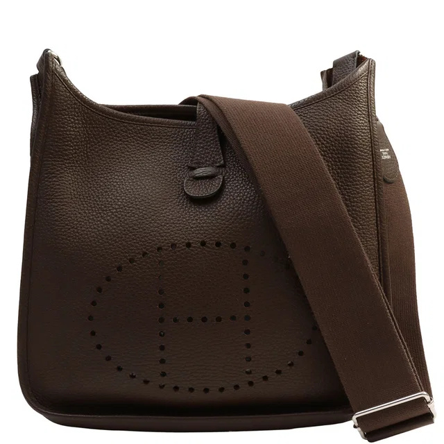 Hermès 2012 Evelyne III PM Cacao in Clemence leather from VINTAGE QOO TOKYO