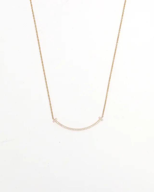 Tiffany & Co. Smile Pendant in 18kt Yellow Gold with Diamonds in Yellow from A Retro Tale