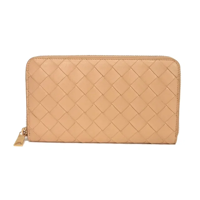 Bottega Veneta Maxi Zip Around Wallet Long Wallet in Lambskin from LuxUness