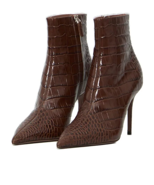 Paris Texas Vera Embossed Ankle Boots, photo 3 of 4 from SENSER