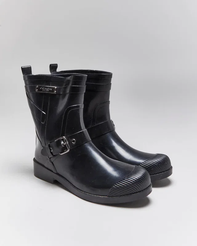 Coach Short Wellington Boots - UK5 from Rokit Vintage