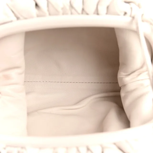 Bottega Veneta Nappa Intrecciato The Mini Pouch Chalk in Nappa leather from FASHIONPHILE, photo 5 of 10