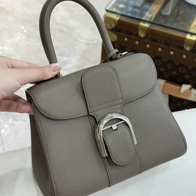 Delvaux Brillant Mini Leather Handle Bag in gray Leather from Grailed