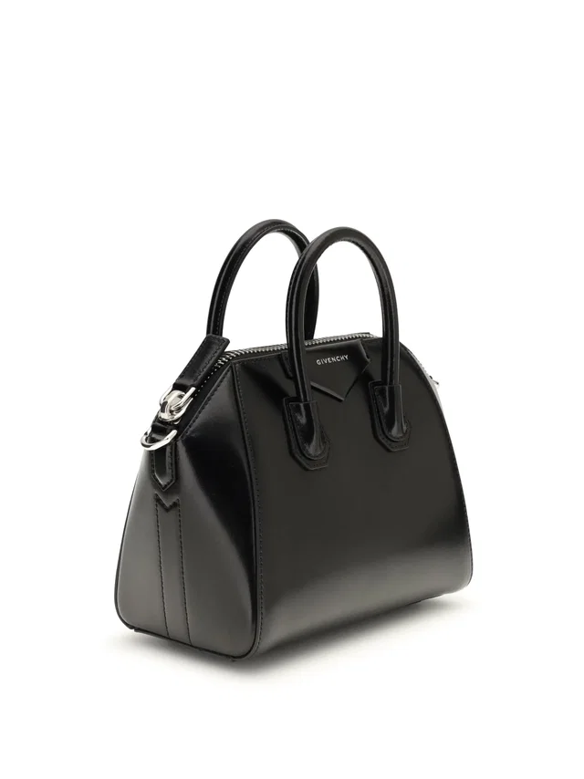 Givenchy Antigona Mini Top Handle Bag — Black Calf Leather in Black Calfskin from HEWI