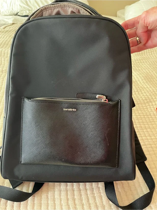 Samsonite Computer Backpack With Front Zip Pocket in black from Poshmark