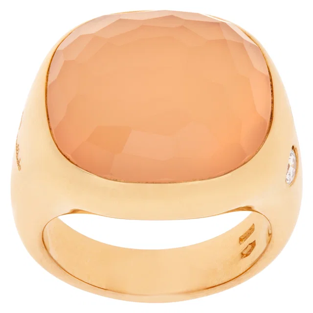 Pomellato rose quartz ring in Pink Rose Gold from Gray And Sons