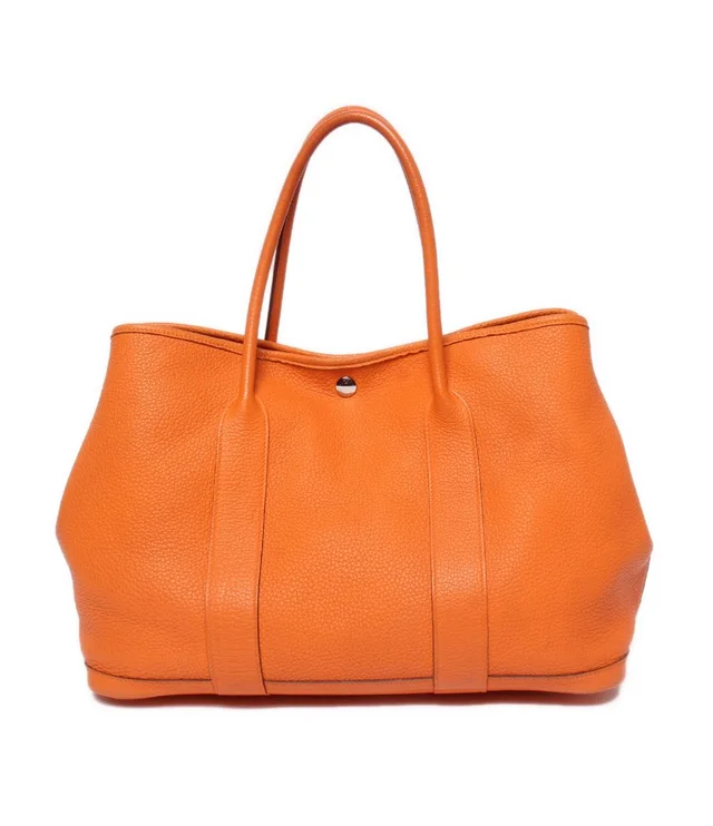 Hermès Tote Bag Silver Garden Party MM in Silver from The Reluxe
