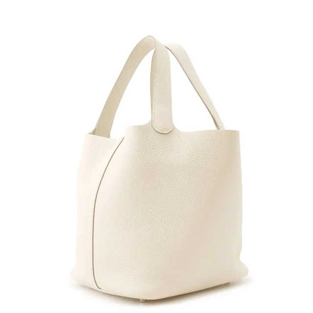 Hermès Picotin Lock Craie Taurillon Clemence Size MM in White Clemence leather from GALLERY RARE, photo 3 of 12