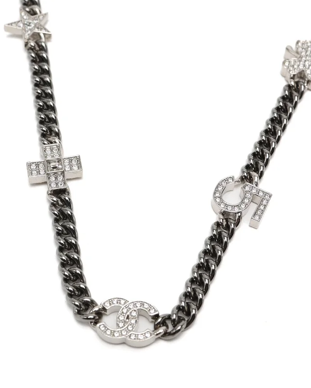 Chanel Strass Charm Station Choker Necklace from A Retro Tale, photo 3 of 5