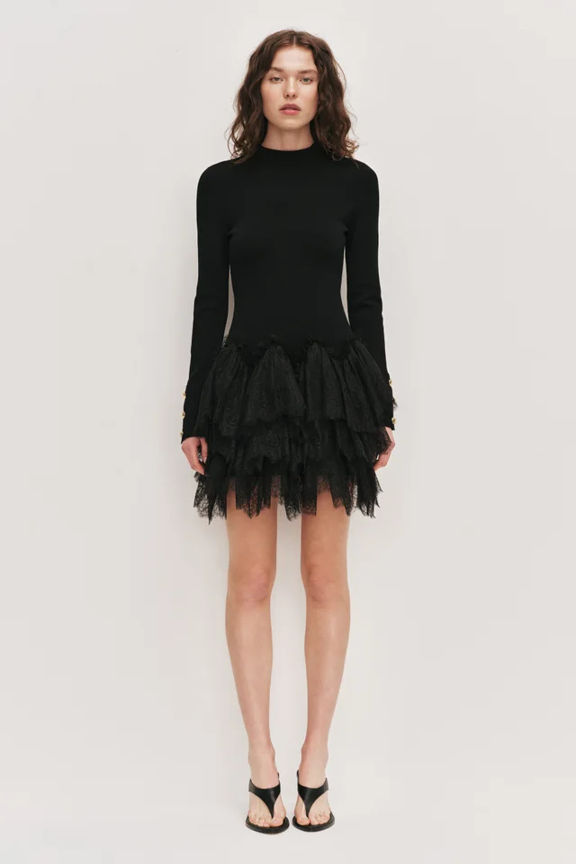 AJE Thalia Knit Mini Dress in Black from Aje, photo 1 of 1