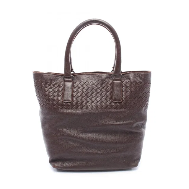 Bottega Veneta Tote Bag Intrecciato Dark Brown Leather in Brown Woven leather from The Reluxe