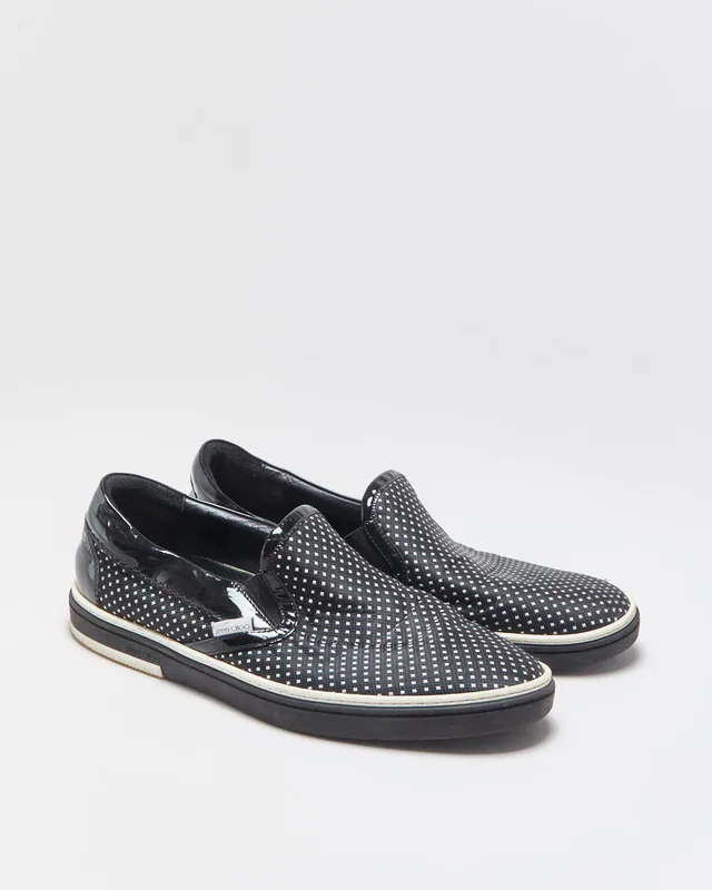Jimmy Choo Diamond Polka Dot Slip-On 'Grove' Trainers - UK7.5 from Rokit Vintage