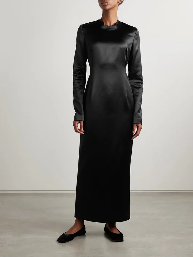THE ROW Mitzi silk-blend maxi dress in Black, photo 2 of 2 from NET-A-PORTER (Canada)