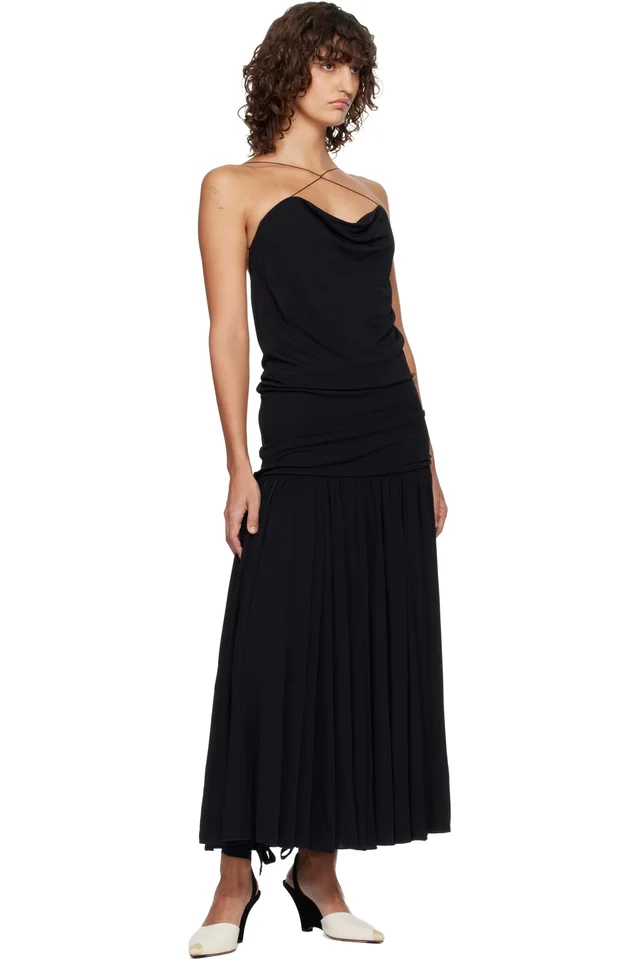 JACQUEMUS Black 'The Abiha' Maxi Dress, photo 4 of 4 from SSENSE