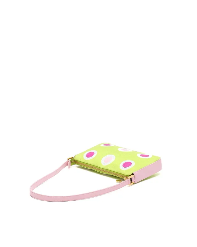 Bvlgari Pink & Green Cylinder Shoulder Bag in Green Canvas from A Retro Tale, photo 4 of 7