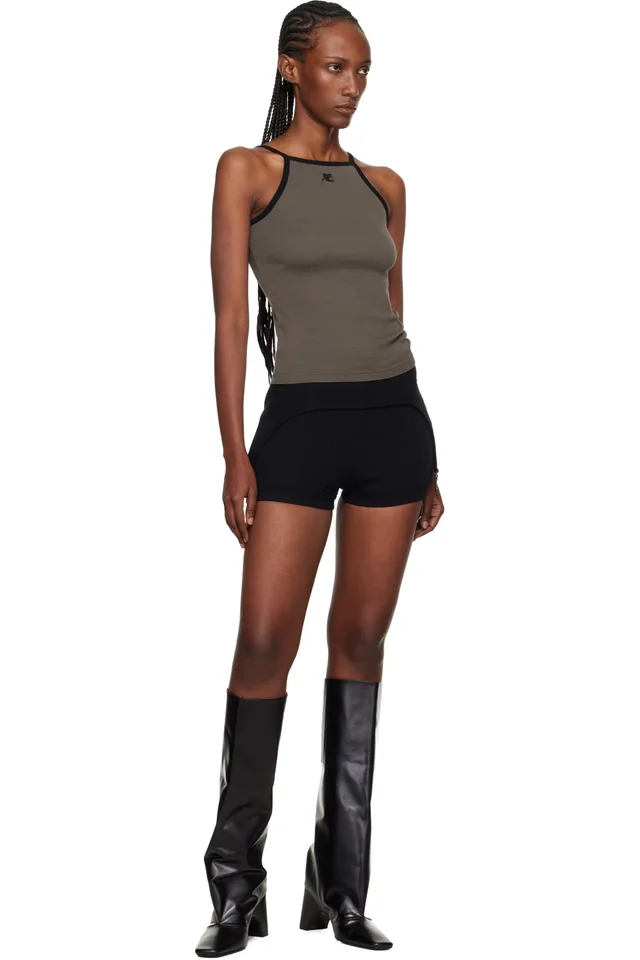 Courrèges Gray Contrast Tank Top, photo 4 of 4 from SSENSE