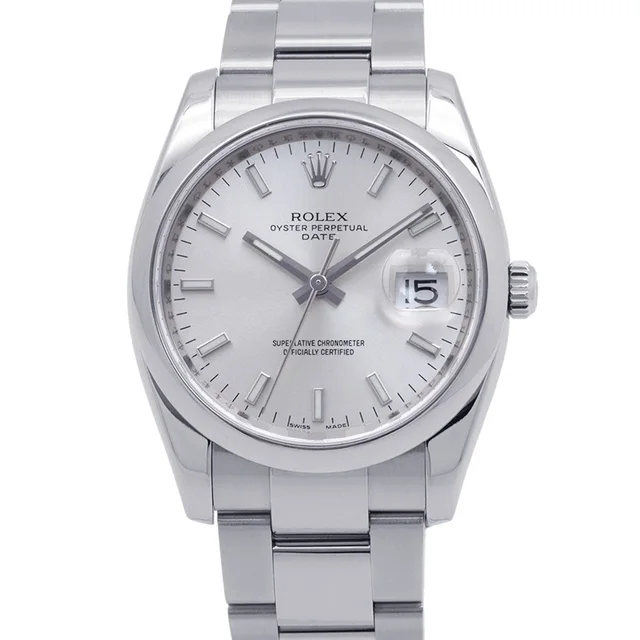 Rolex Oyster Perpetual Date Stainless Steel Silver Dial115200 in Silver from GALLERY RARE, photo 1 of 1