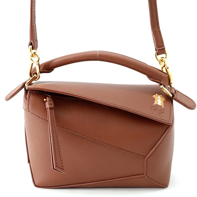 Loewe Suna Fujita Collaboration Hamster Puzzle Bag HavaneA510P88X40 Leather Size Mini in Leather from GALLERY RARE