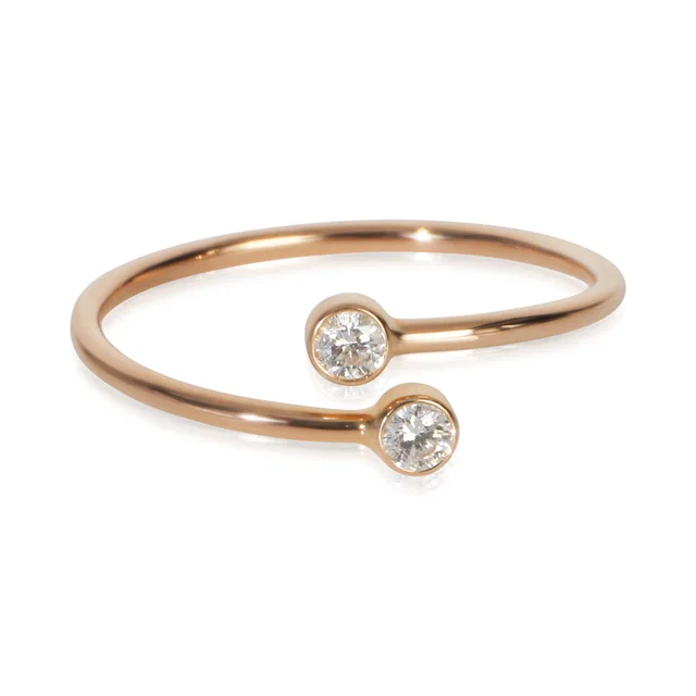 Tiffany & Co. Rose Gold Diamond Elsa Peretti Hoop Ring 18k in Pink from HEWI