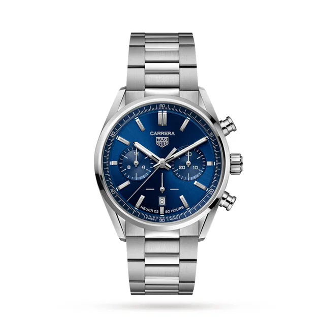 TAG Heuer Carrera Chronograph 02 42mm Mens Watch in silver|gray from WatchesOfSwitzerland